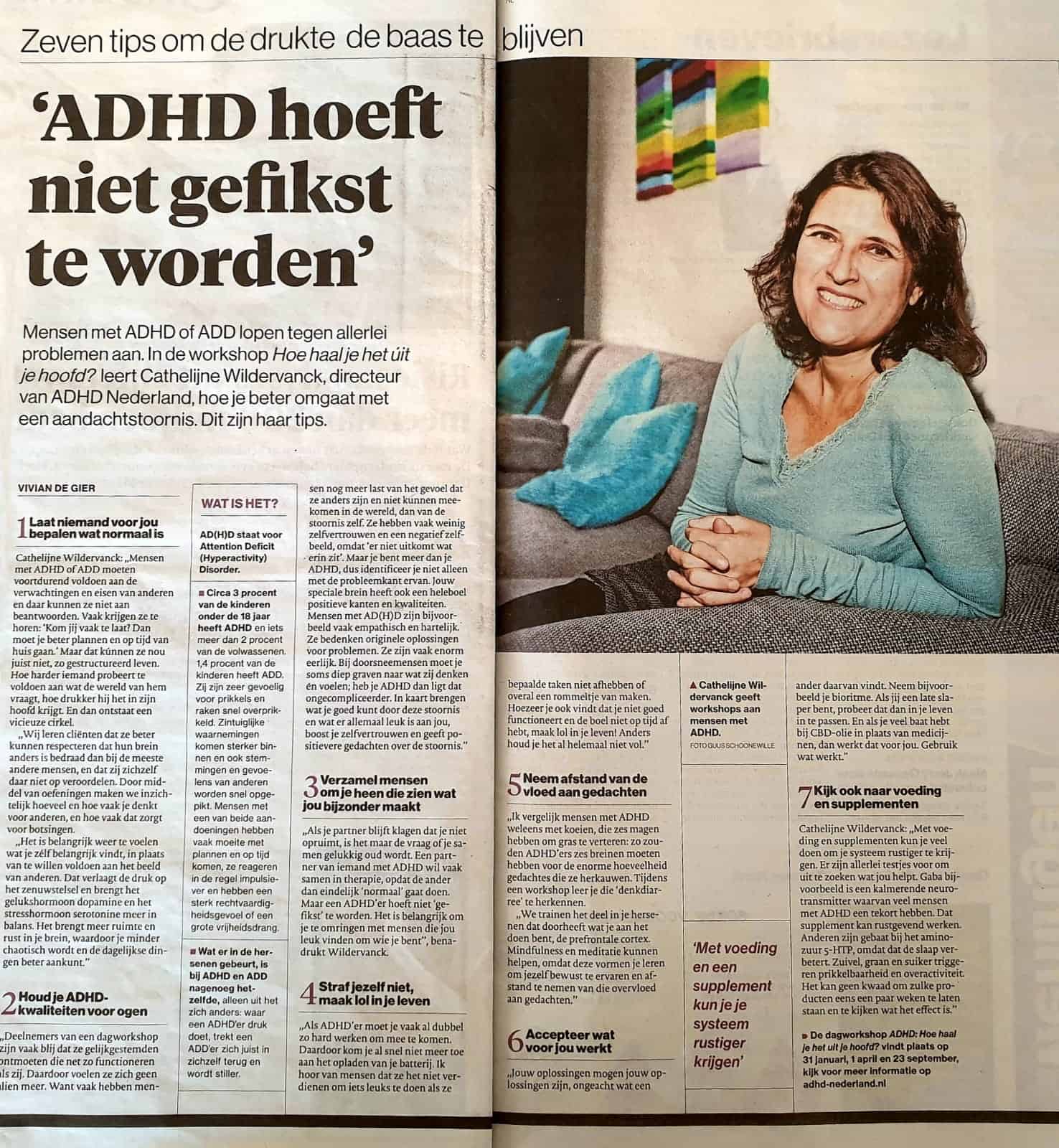 ADHD hoeft niet gefikst te worden!